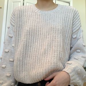 Balloon Sleeve Knit Sweater